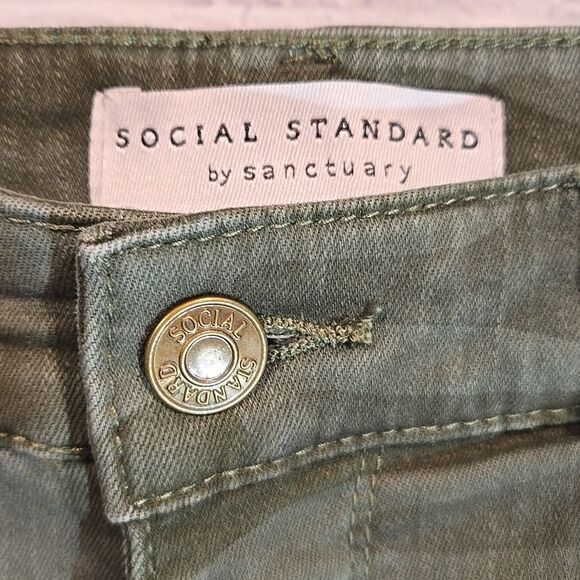 Social Standard By Sanctuary Camo Skinny Jeans Size 6 - Picture 4 of 10